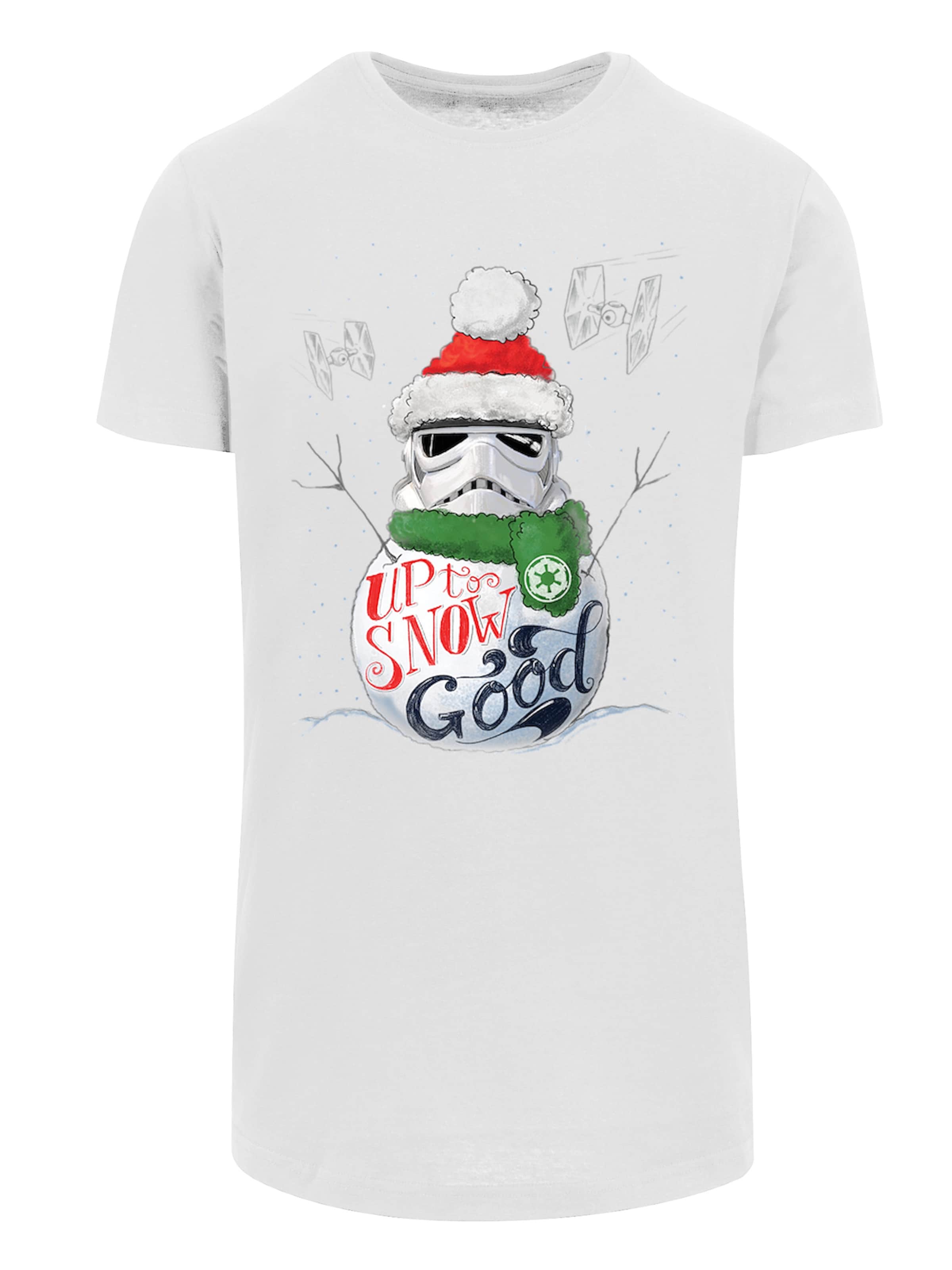 F4NT4STIC T-Shirt 'Star Wars Stromtrooper Up To Snow Good' in Weiß: Vorderseite