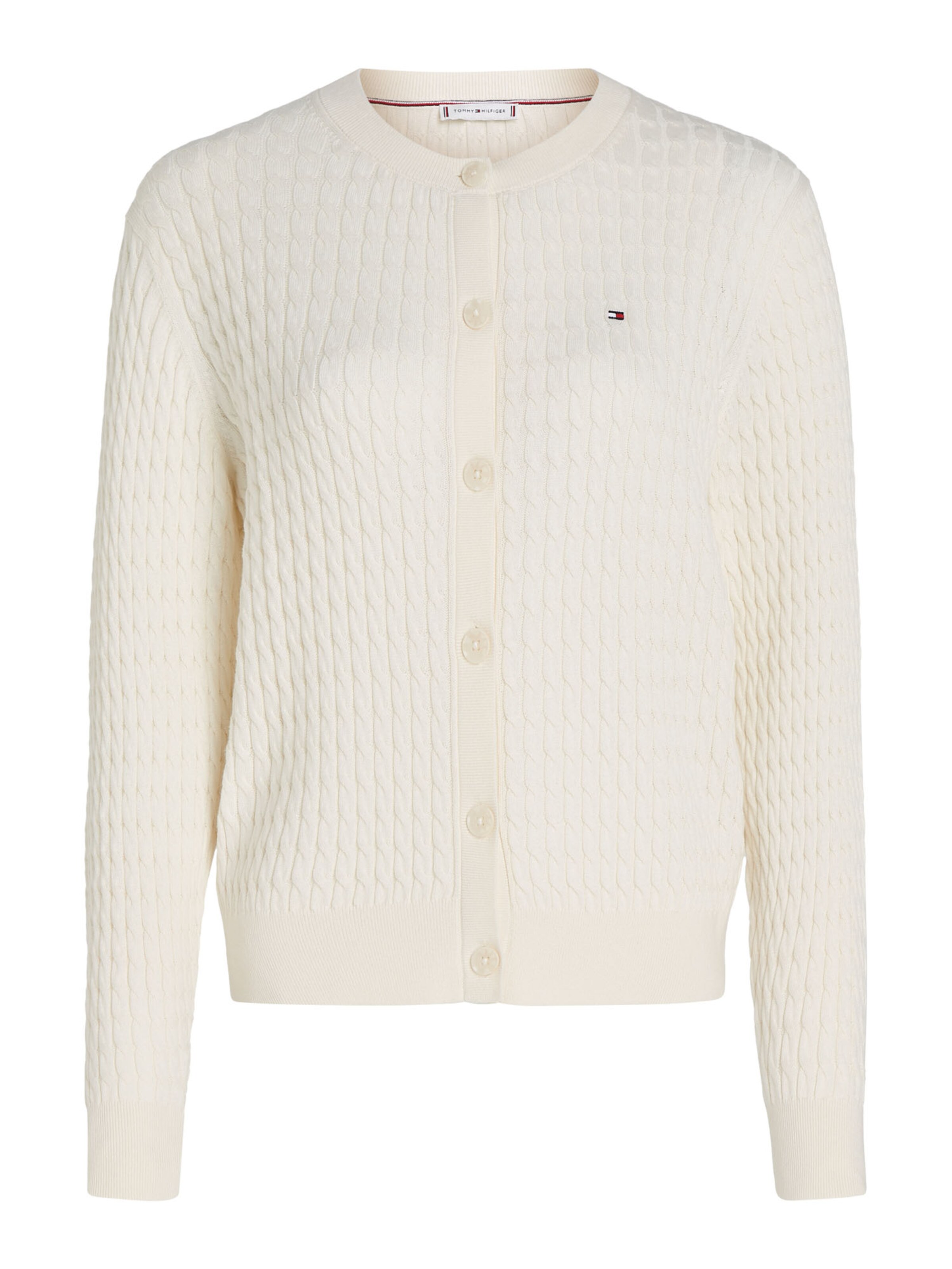 TOMMY HILFIGER Strickjacke in Weiß: Vorderseite