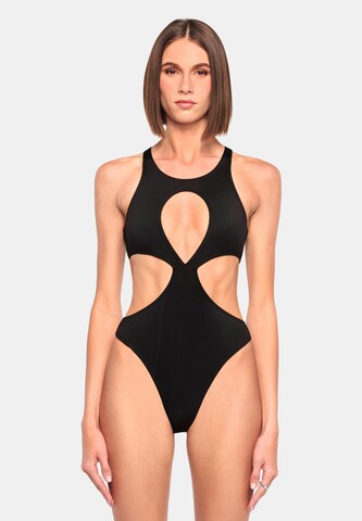 OW Collection Shirtbody 'Billie' i sort: forside