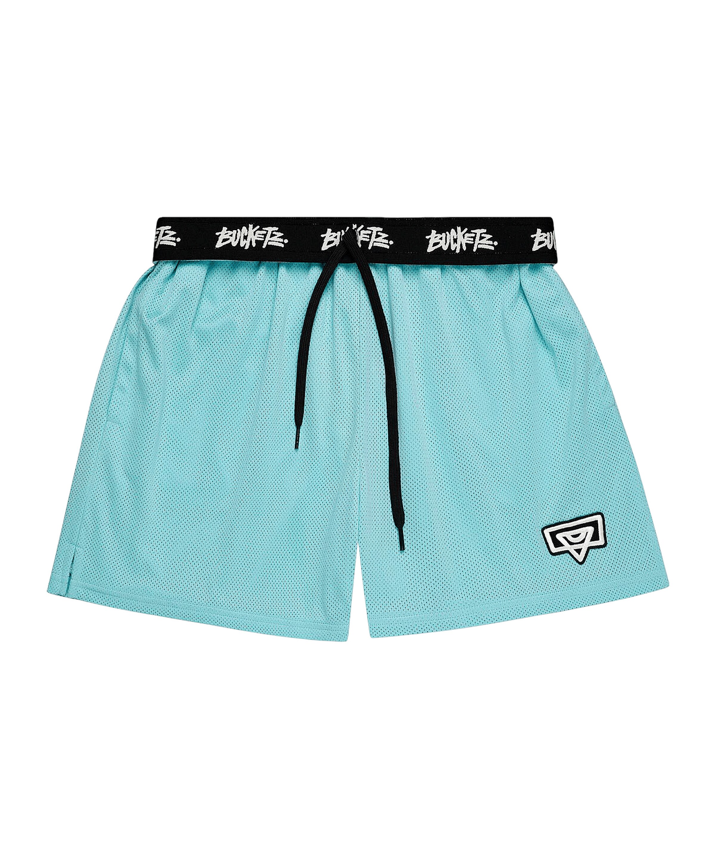 Bucketz Loosefit Shorts in Blau: Vorderseite