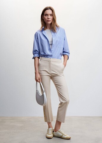 Regular Pantalon à plis MANGO en beige