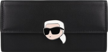 Karl Lagerfeld Portemonnee 'Ikoni2.0' in Zwart: voorkant