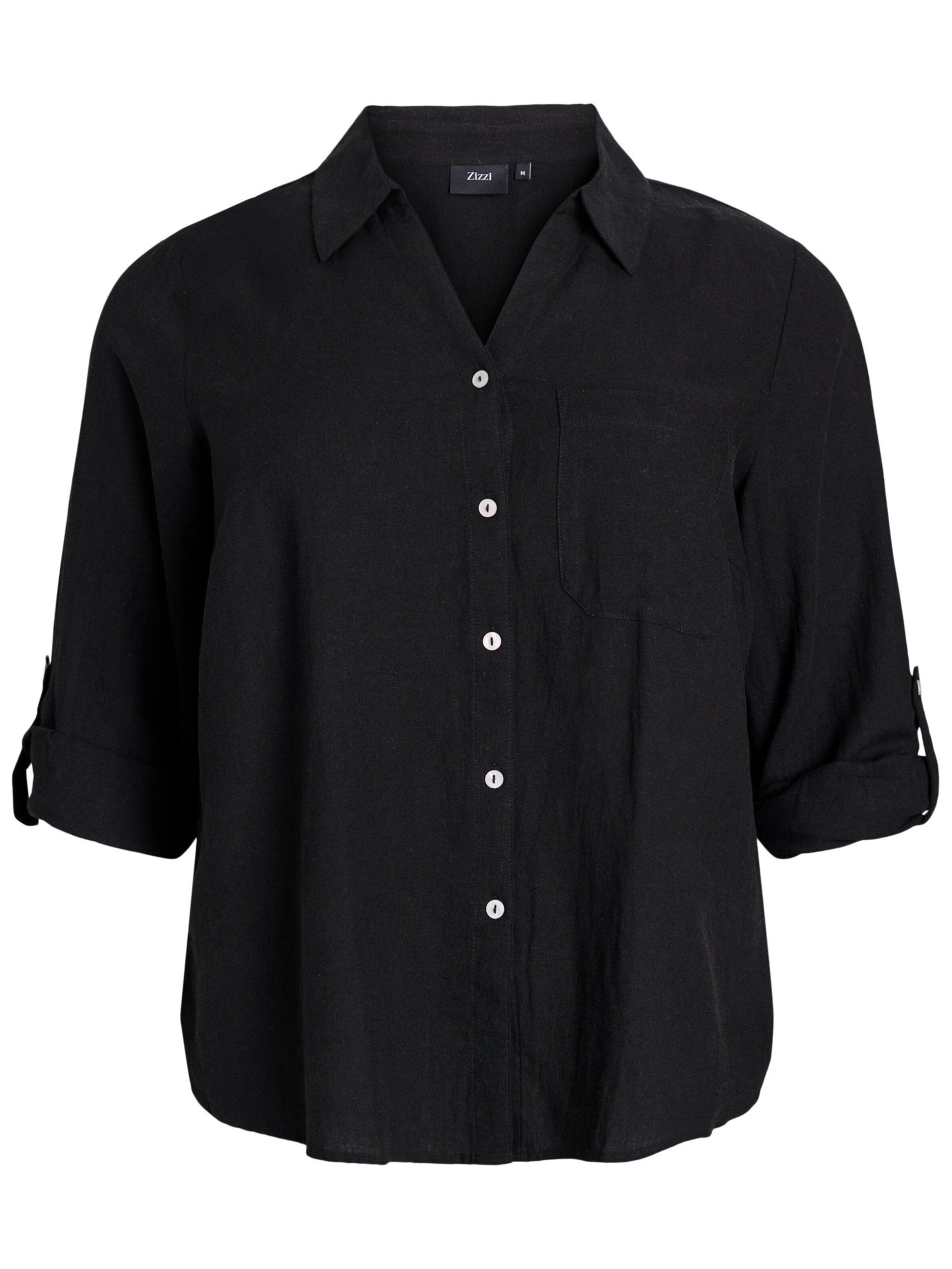 Zizzi - Blusa 'Vlina' em preto: frente