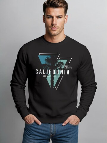 Neverless Sweatshirt 'California geometric' in Black: front