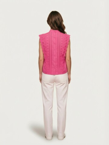 FulgorBluza 'Blusa Belle com Babados em Laise - Pink Vibrante' - roza boja