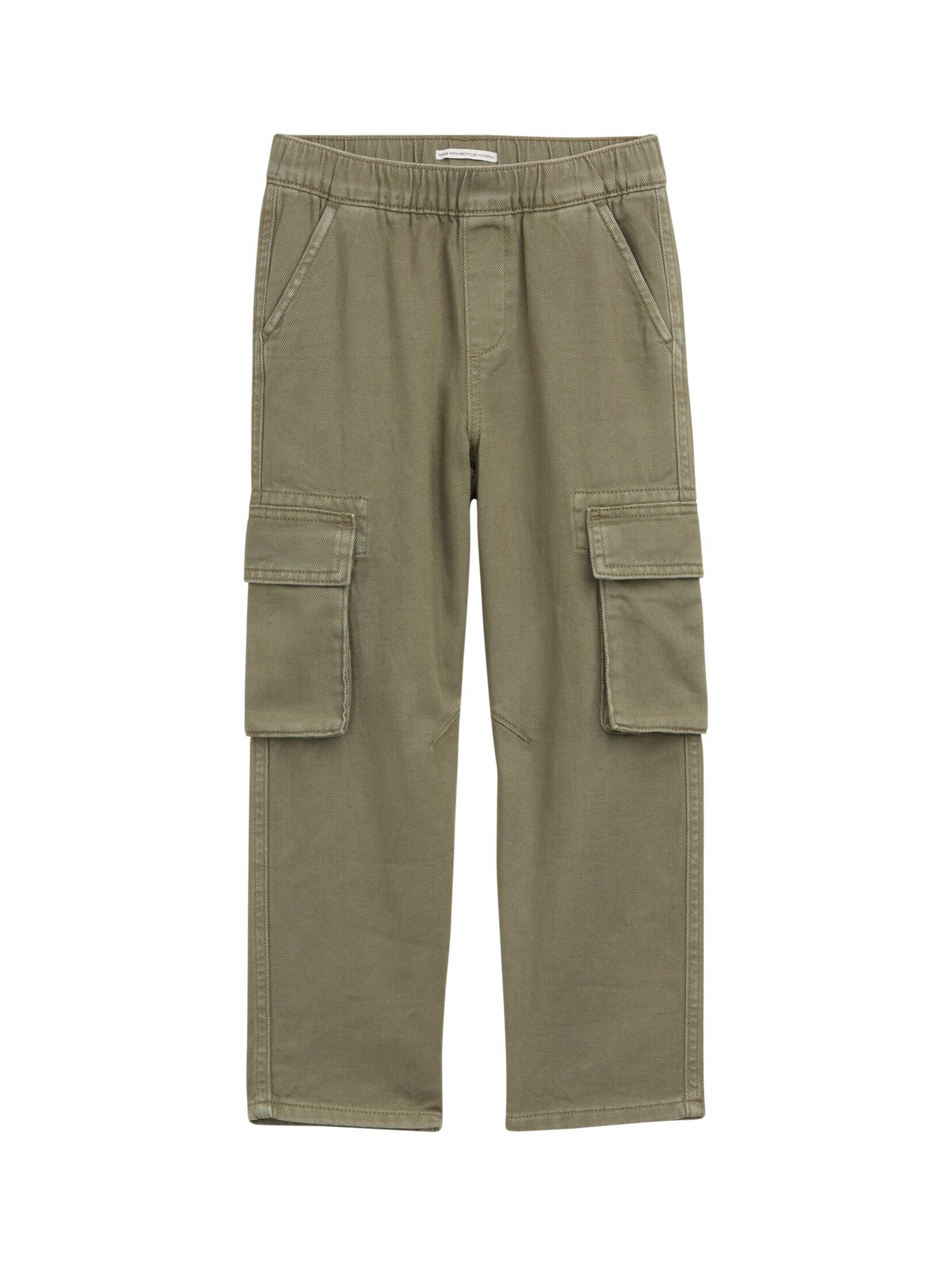 TOM TAILOR Loose fit Trousers in Green: front