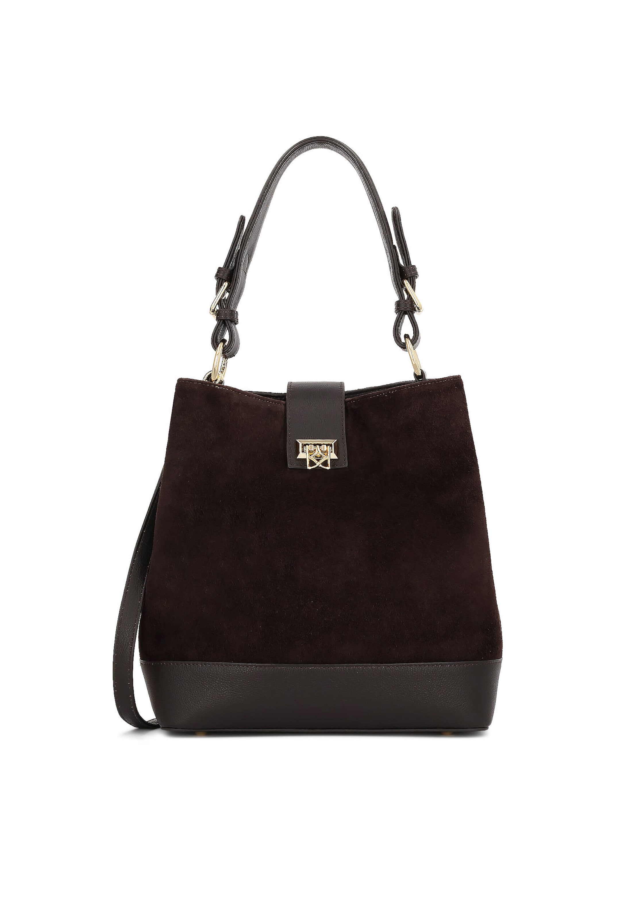 Kazar Schoudertas in de kleur Donkerbruin, Productweergave