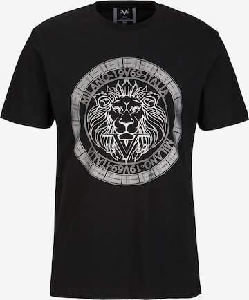 melns 19V69 ITALIA T-Krekls 'Rafael Carrier 8': no priekšpuses