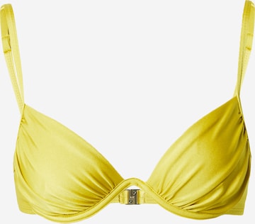 Hunkemöller T-shirt Bikiniöverdel 'Nice' i gul: framsida