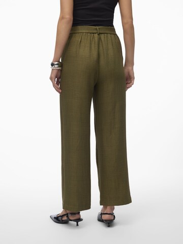 VERO MODA Wide leg Broek 'MELONY' in Groen