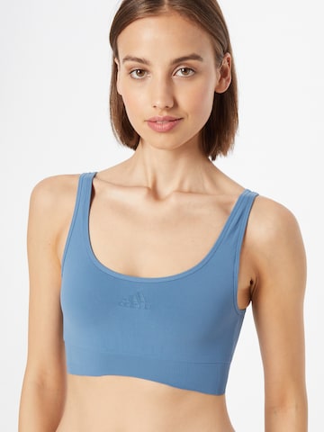 ADIDAS SPORTSWEAR Bralette Bra 'SCOOP LOUNGE' in Blue: front