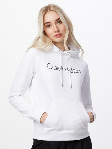 Calvin Klein Mikina – bílá: přední strana