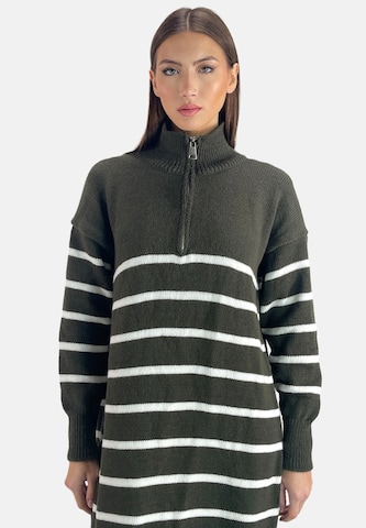 Abito in maglia di Elara in verde