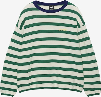 Pull&Bear Neulepaita 'STWD' värissä vihreä / valkoinen, Tuotenäkymä