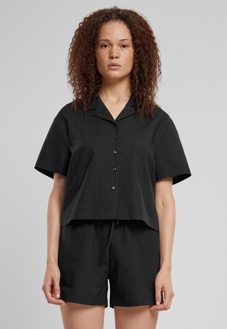 Urban Classics Blouse in Zwart: voorkant