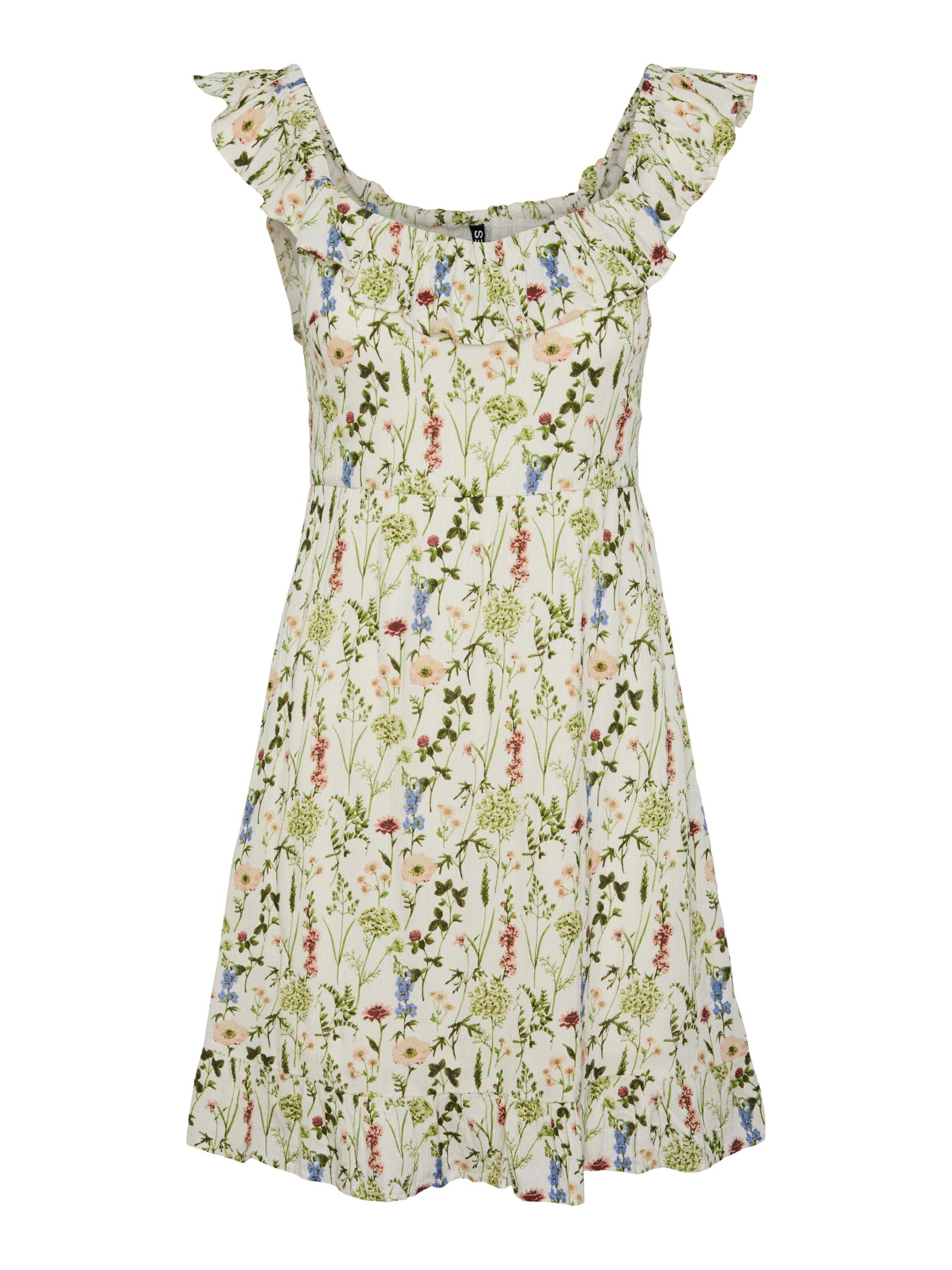 PIECES Letní šaty 'Lydia' - krémová / světlemodrá / zelená / pastelově růžová, Produkt