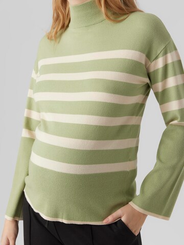 Vero Moda Maternity Sweater 'HAPPINESS' in Green