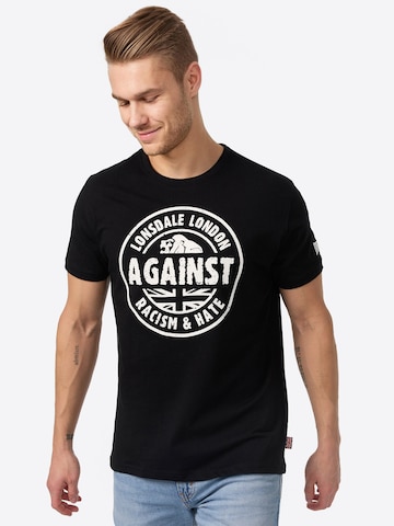 LONSDALE Shirt 'Against Racism' in Black: front