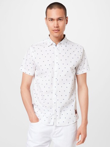 INDICODE JEANS Regular fit Button Up Shirt 'Harrisburg' in White: front