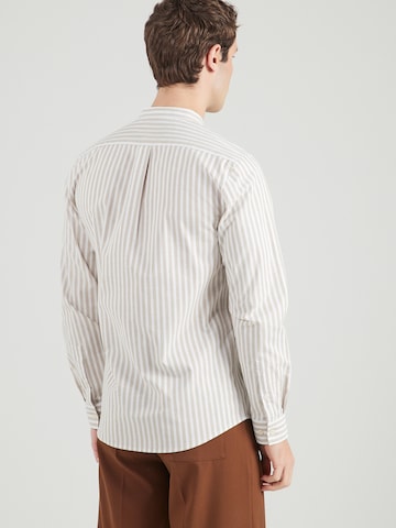 Lindbergh Regular Fit Hemd 'Manderin' in Beige