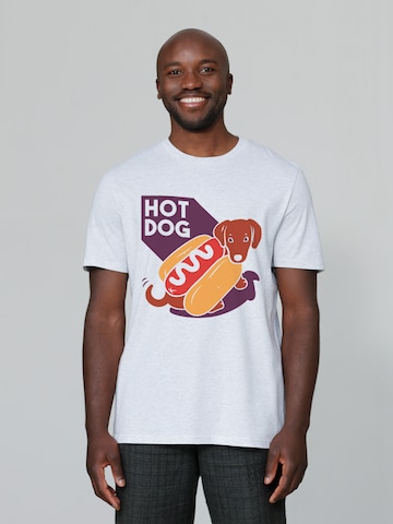 T-Shirt 'Hot Dog' Watapparel en blanc : devant