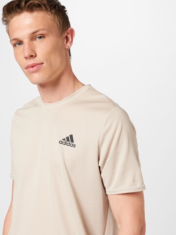 ADIDAS SPORTSWEAR Performance shirt 'Designed For Movement' in Beige