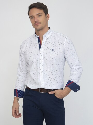 Regular fit Camicia 'Krakow' di Sir Raymond Tailor in bianco: frontale