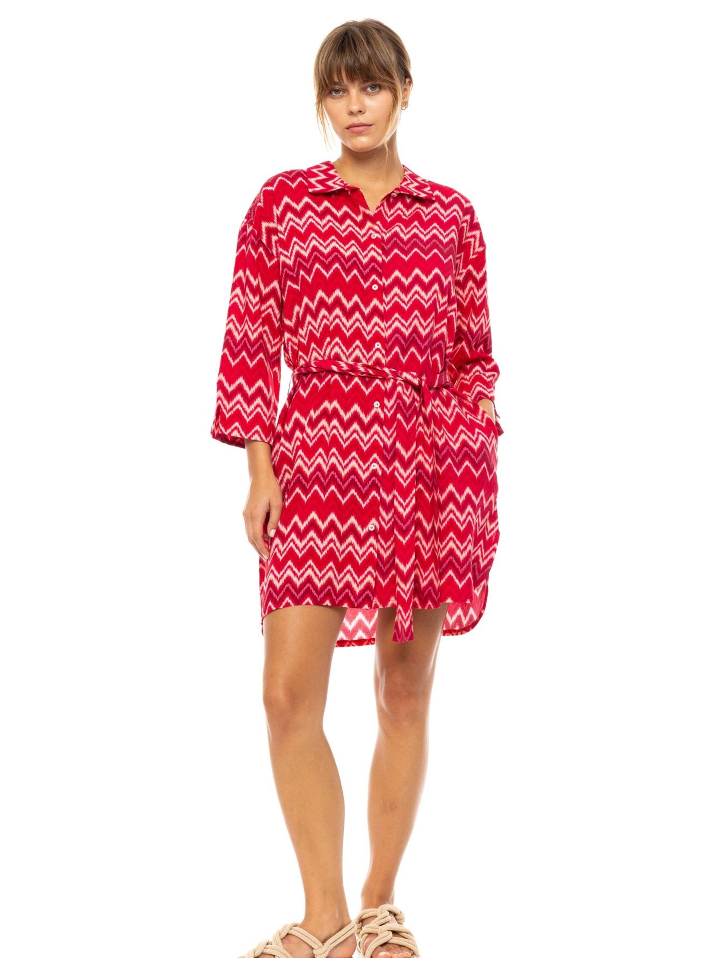 Pink Label Καλοκαιρινό φόρεμα 'BEACHWEAR RASBERRY RAINBOW' σε ροζ: μπροστά