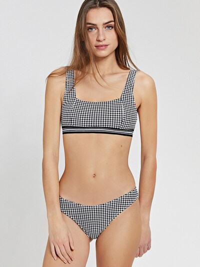 Costum de baie două piese Shiwi pe negru / alb, Vizualizare model
