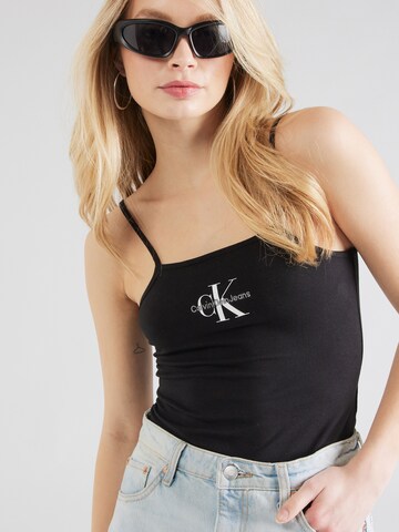 Calvin Klein Jeans Koszula body w kolorze czarny