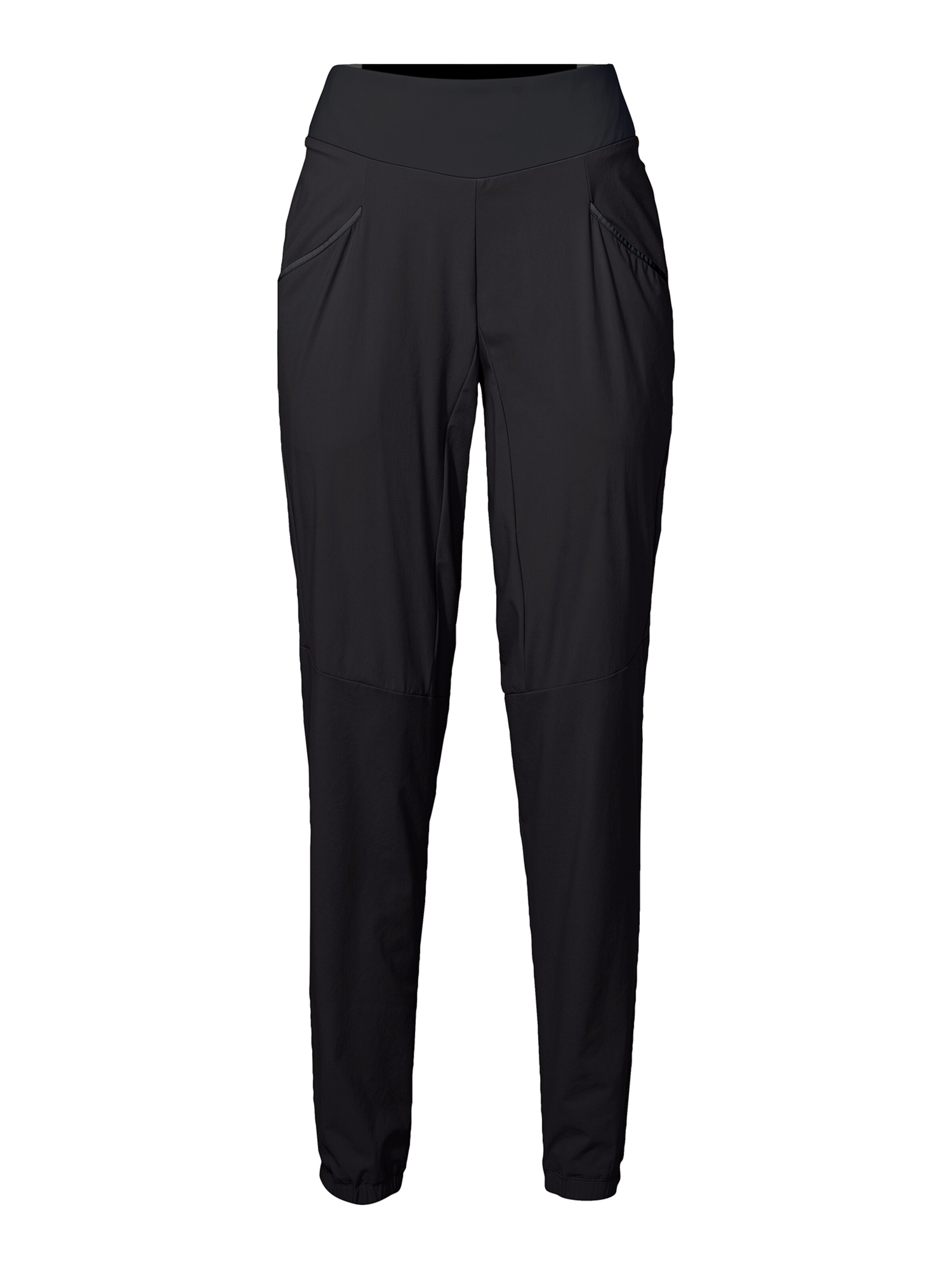 VAUDE Slimfit Outdoorbroek 'Scopi' in Zwart: voorkant