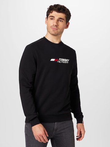 Tommy Hilfiger Sport Athletic Sweatshirt in Black: front