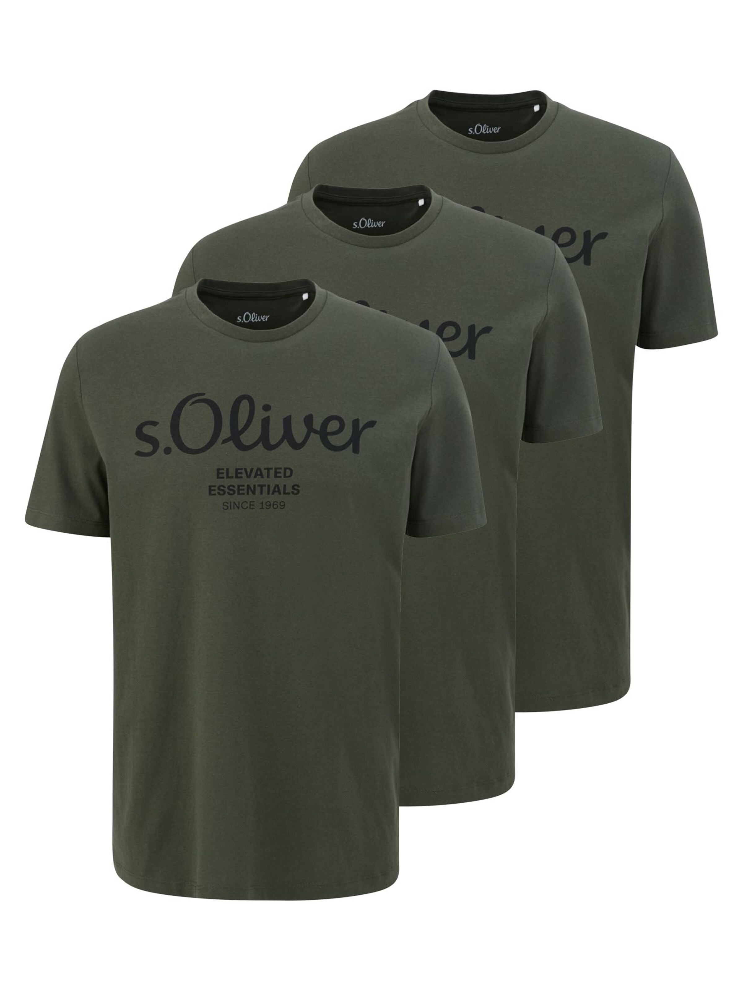 s.Oliver Shirt 'Basic'‌ in Grün: Vorderseite