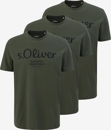 s.Oliver Shirt 'Basic' in Grün: Vorderseite