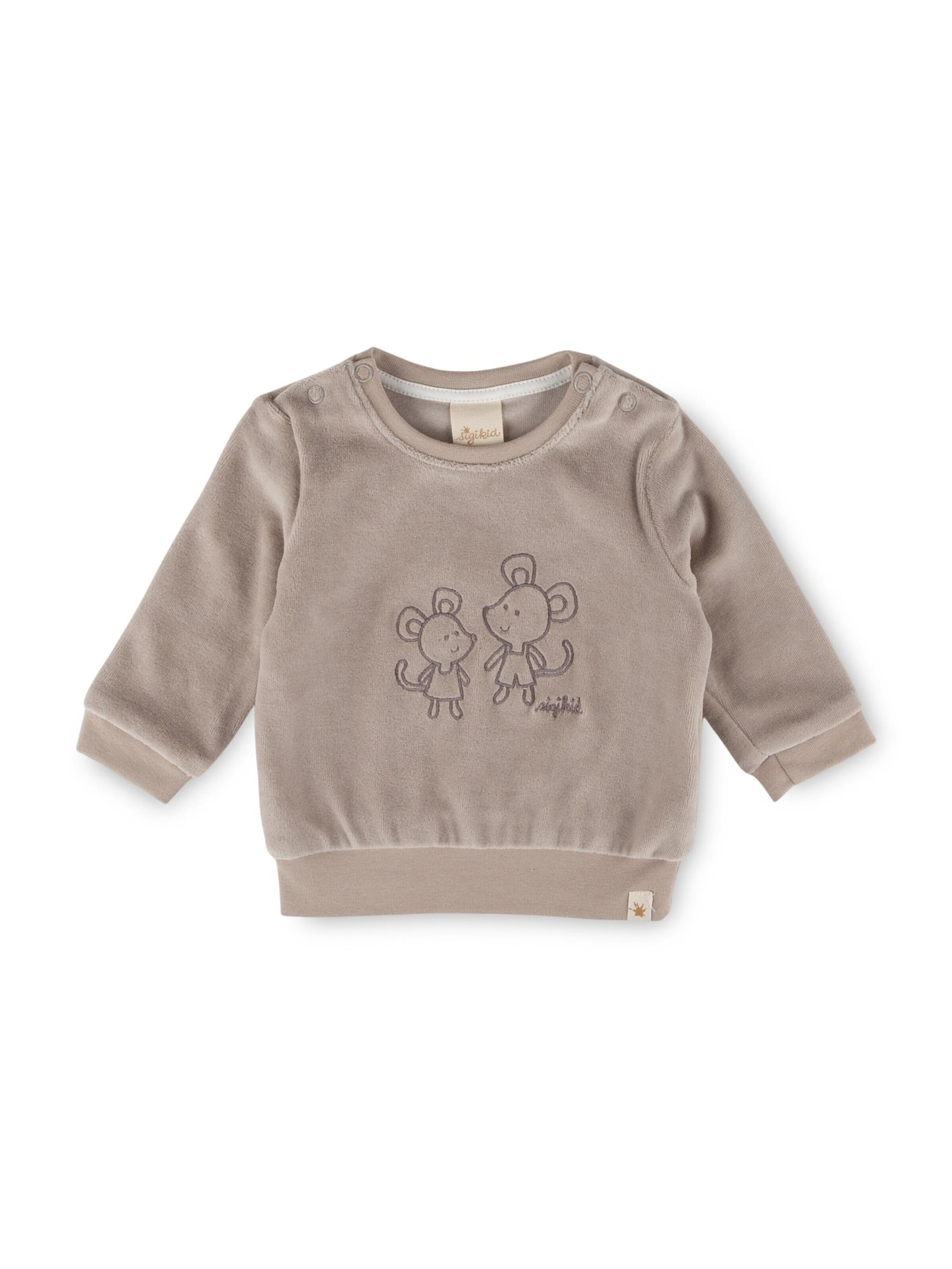 SIGIKID Shirt 'Nicki Langarmshirt Classic Baby' in Grey: front