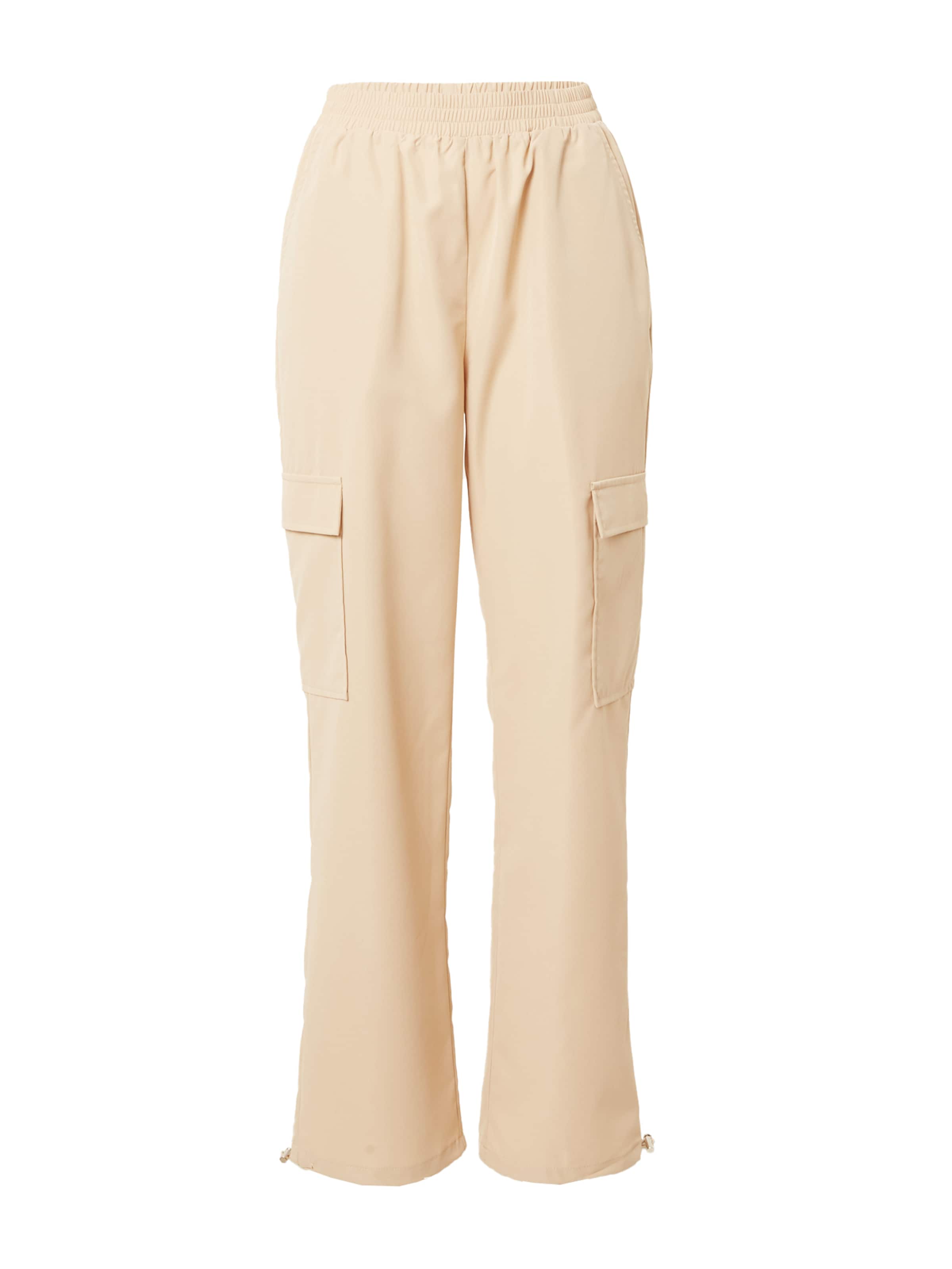 SISTERS POINT Loose fit Cargo Pants 'VUJA' in Beige: front