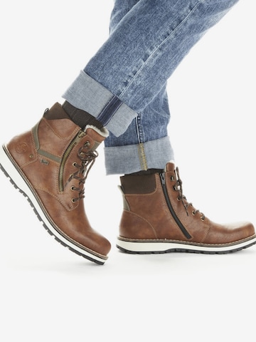 Rieker Lace-Up Boots in Brown