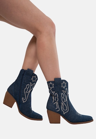 Stivale da cowboy di Salinyang in blu: frontale