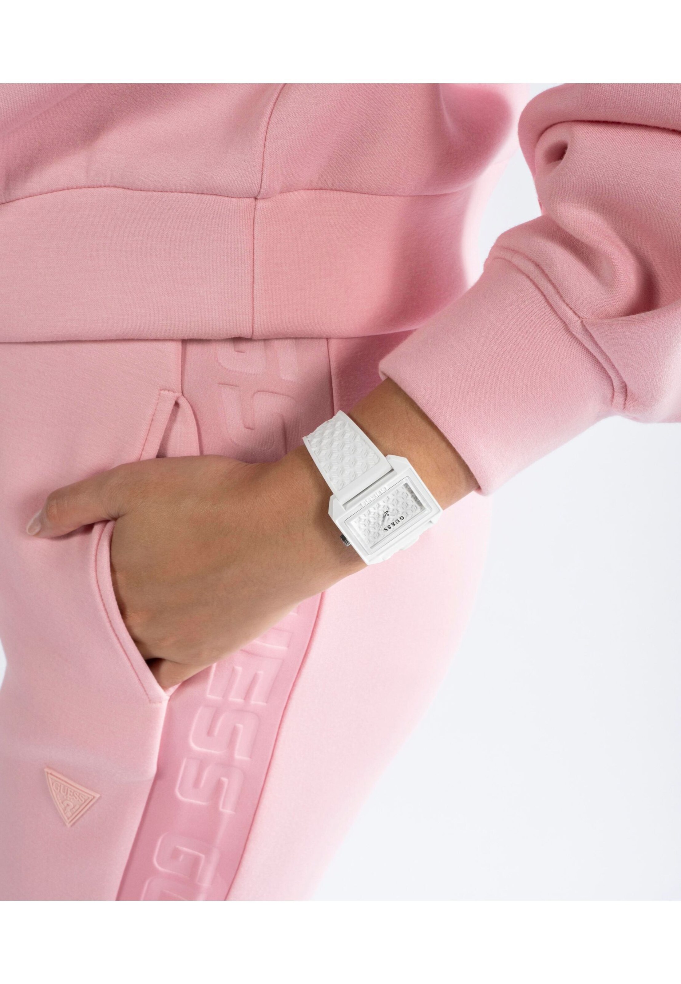 GUESS Uhr 'Mod Pop' in Weiß