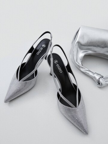 Estro - Zapatos destalonado '2370-2' en plata