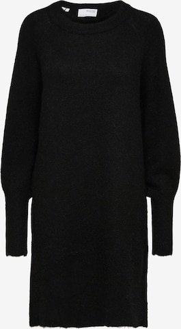 Selected Femme Petite Knitted dress 'Lulu' in Black: front