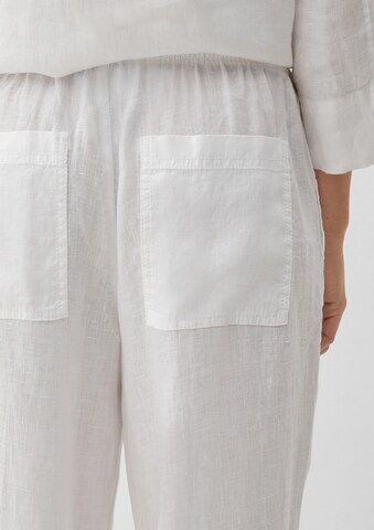 Wide leg Pantaloni di s.Oliver in bianco