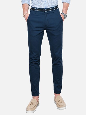 Ombre Regular Chino 'P156' in Blauw: voorkant