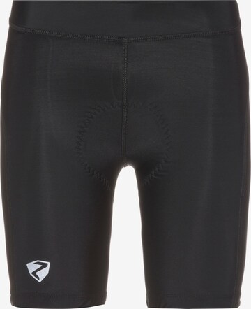 ZIENER Skinny Workout Pants ' X-GEL' in Black: front