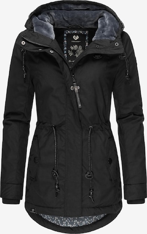 Ragwear Winter jacket in Black: front