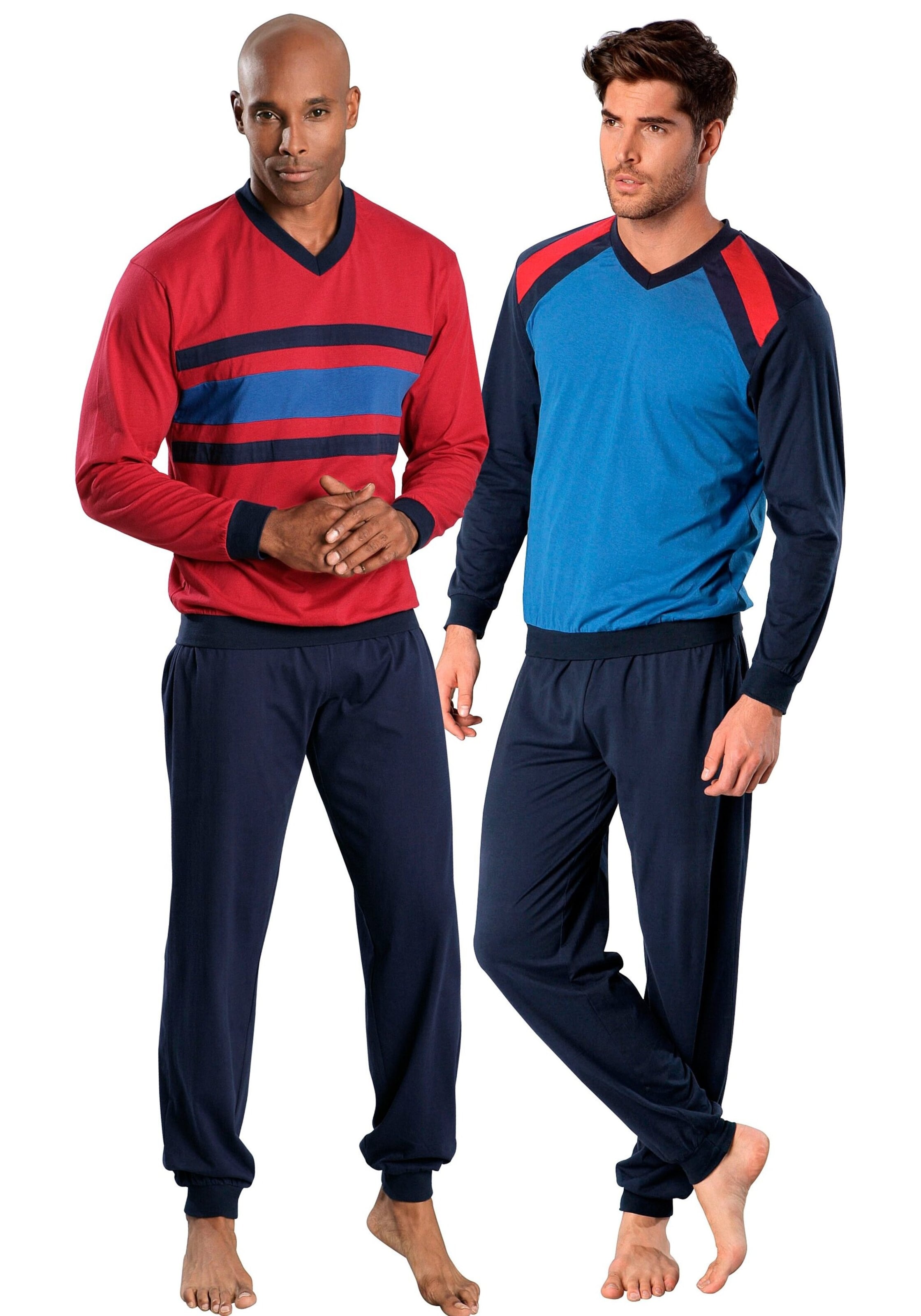LE JOGGER Pyjama in Blau: Vorderseite