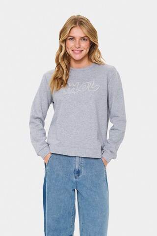 SAINT TROPEZ Sweatshirt in Grijs: voorkant