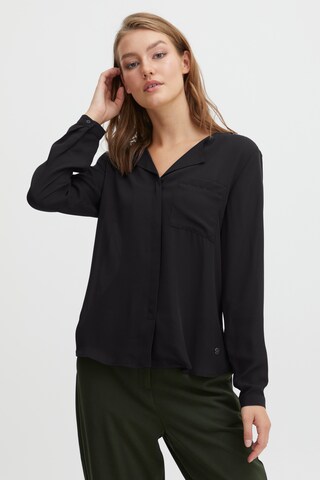 Oxmo Blouse 'Hally' in Zwart: voorkant