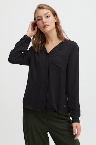 Oxmo Blouse 'Hally' in Zwart: voorkant