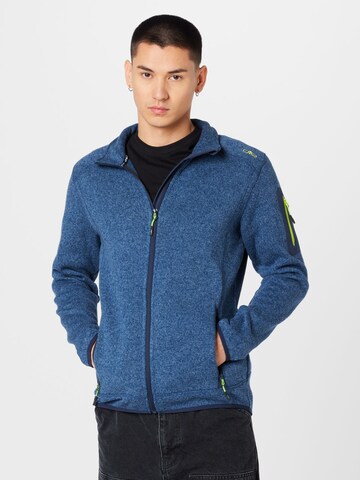 CMP Regular Fit Strickfleecejacke in Blau: predná strana